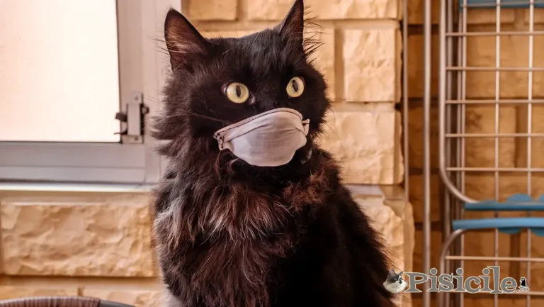 マスクをした猫