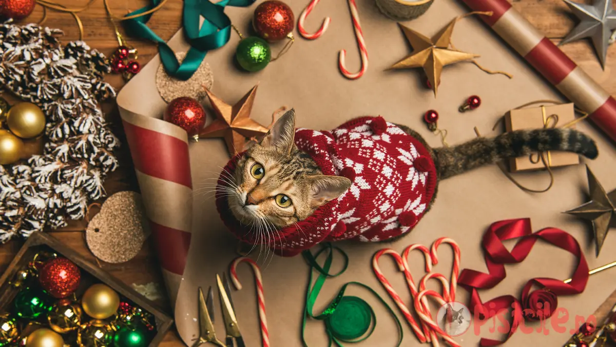 Funny Christmas messages with cats